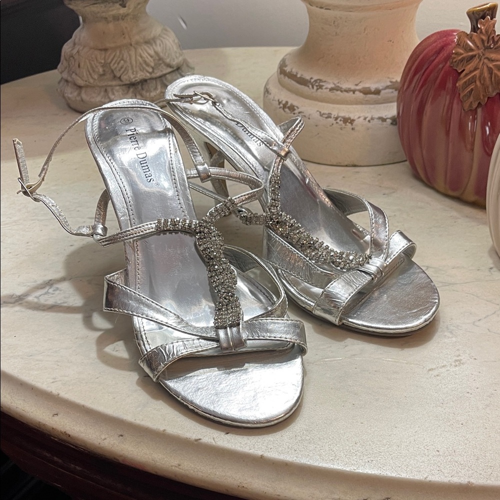 Silver Embellished Heels